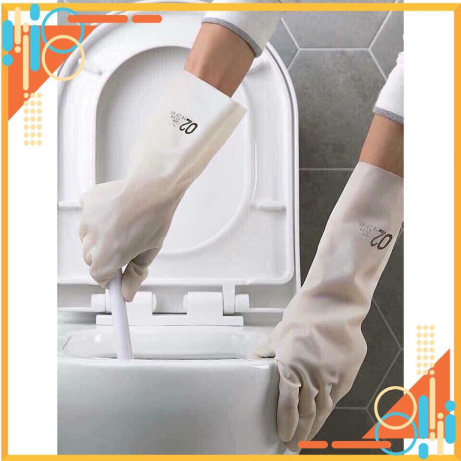 Găng Tay Rửa Bát Siêu Dai, Dáng Dài Tiện Dụng, Hình Con Hươu