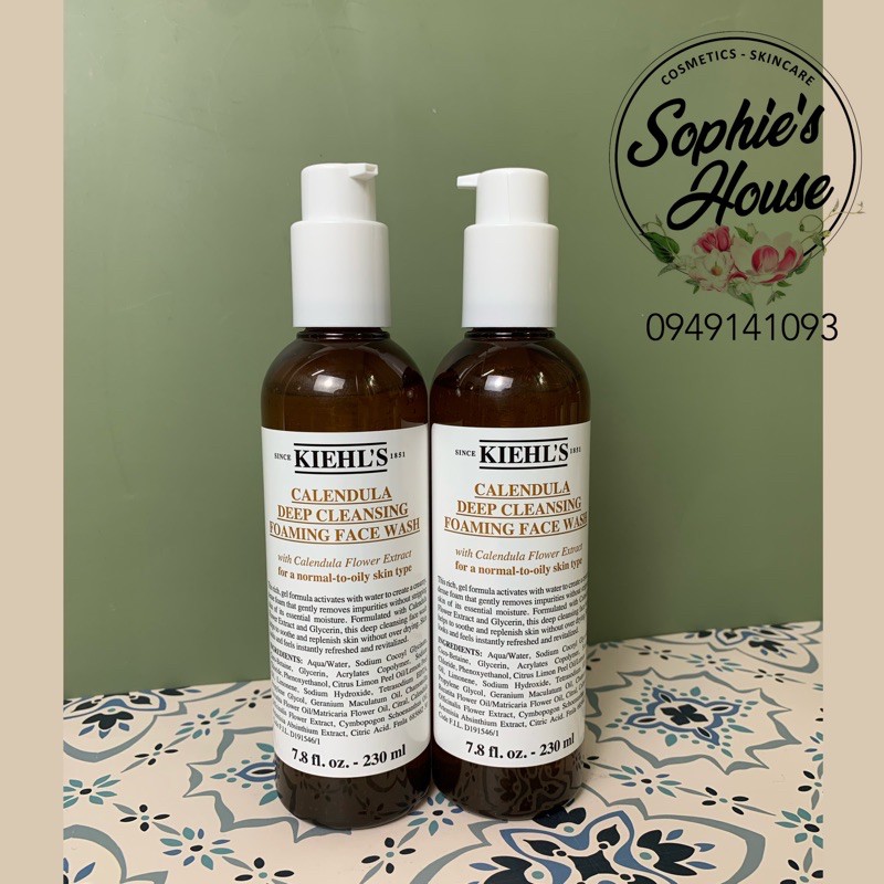 Sữa rửa mặt hoa cúc Kiehls Calendula Deep Cleansing Foaming Face Wash