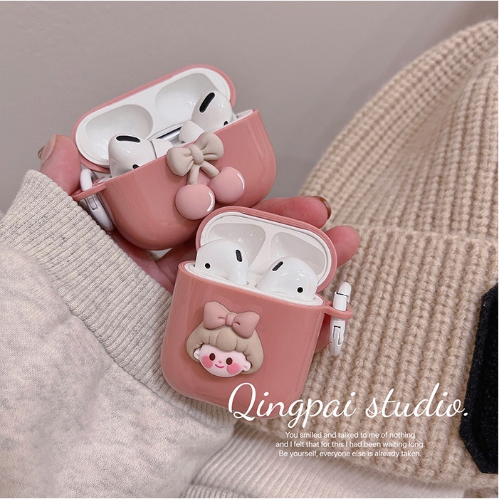 Ốp hộp sạc tai nghe bluetooth mềm mại họa tiết dễ thương cho Apple AirPods 3 Apple AirPods 1/2