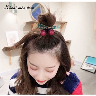 Dây buộc tóc trái cherry