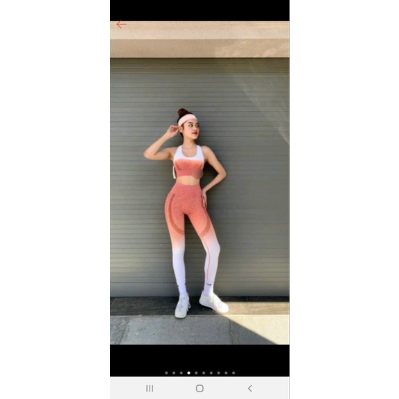 Bộ quần áo tập gym yoga nữ cao cấp có mút ngực  thông thoáng, co giãn, thoáng mát hàng quảng chất loại đẹp ofelias