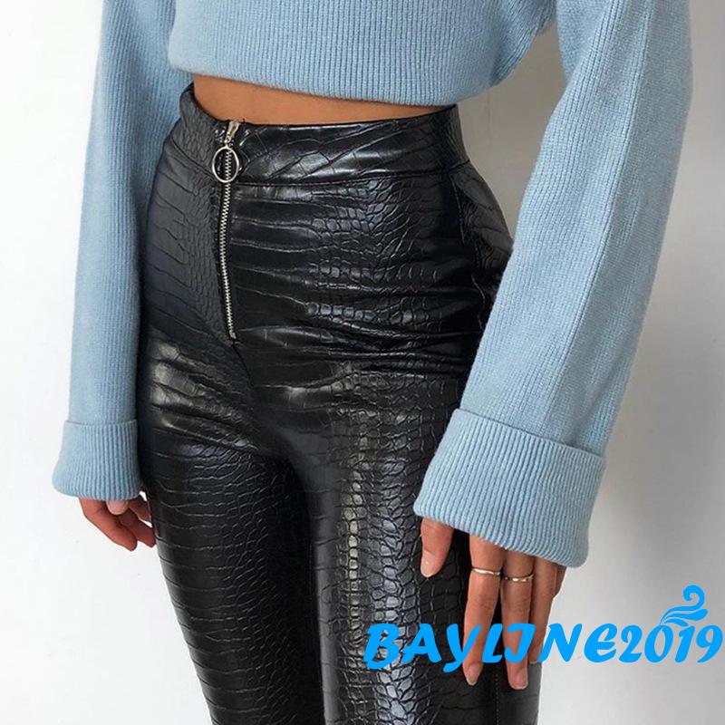 Quần Legging Da Cá Sấu Thời Trang Sành Điệu Cho Nữ