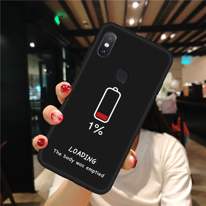 Ốp điện thoại TPU mềm họa tiết trắng đen hợp thời trang cho Xiaomi Redmi Note 7 6 5 Pro Mi 8 Poco F1