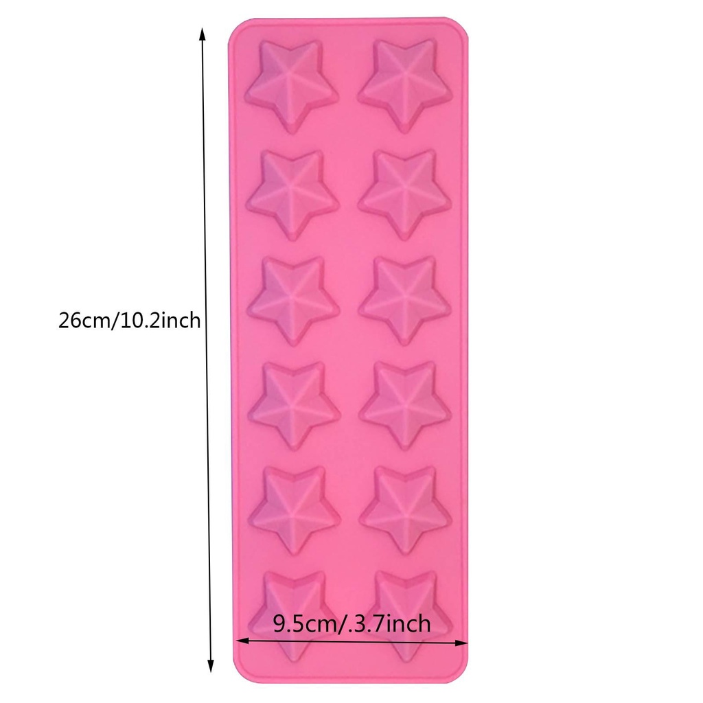 Khuôn Làm Bánh Quy / Sô Cô La Hình Ngôi Sao 3D Bằng Thép Không Gỉ