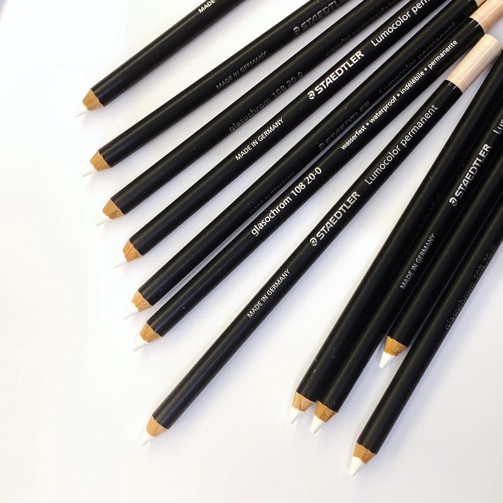 Bút Chì Trắng STAEDTLER Viết Trên Đa Chất Liệu - Chì Đức-Lumocolour Permanent