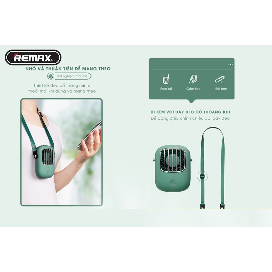 Quạt đeo Cổ Remax F36 chính hãng, bảo hành 6 tháng | BigBuy360 - bigbuy360.vn