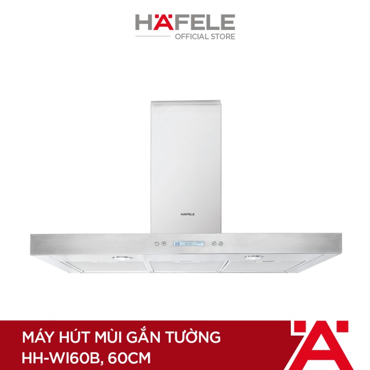 Máy Hút Mùi Gắn Tường HAFELE HH-WI60B HH-WI60B (60cm) - 539.81.173 Xuất Xứ Châu Âu Kèm Than Hoạt Tính