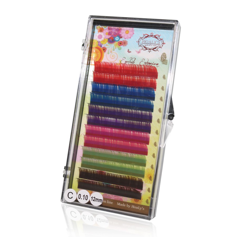 Lông Mi Màu Hoalys ECF- 010 - Mi có độ cong C - Độ dày 0.10. Độ dài: 10 mm và 12 mm.