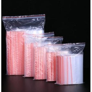 500gr Túi zip đủ kích thước (zipper viền đỏ)