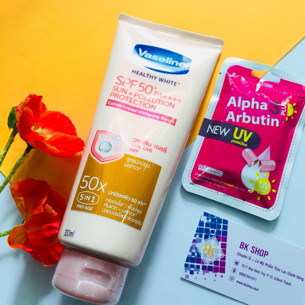 Sữa dưỡng thể Vaseline Healthy Bright Gluta HYA Serum Burst Lotion 10X - 50X Thái Lan | BigBuy360 - bigbuy360.vn