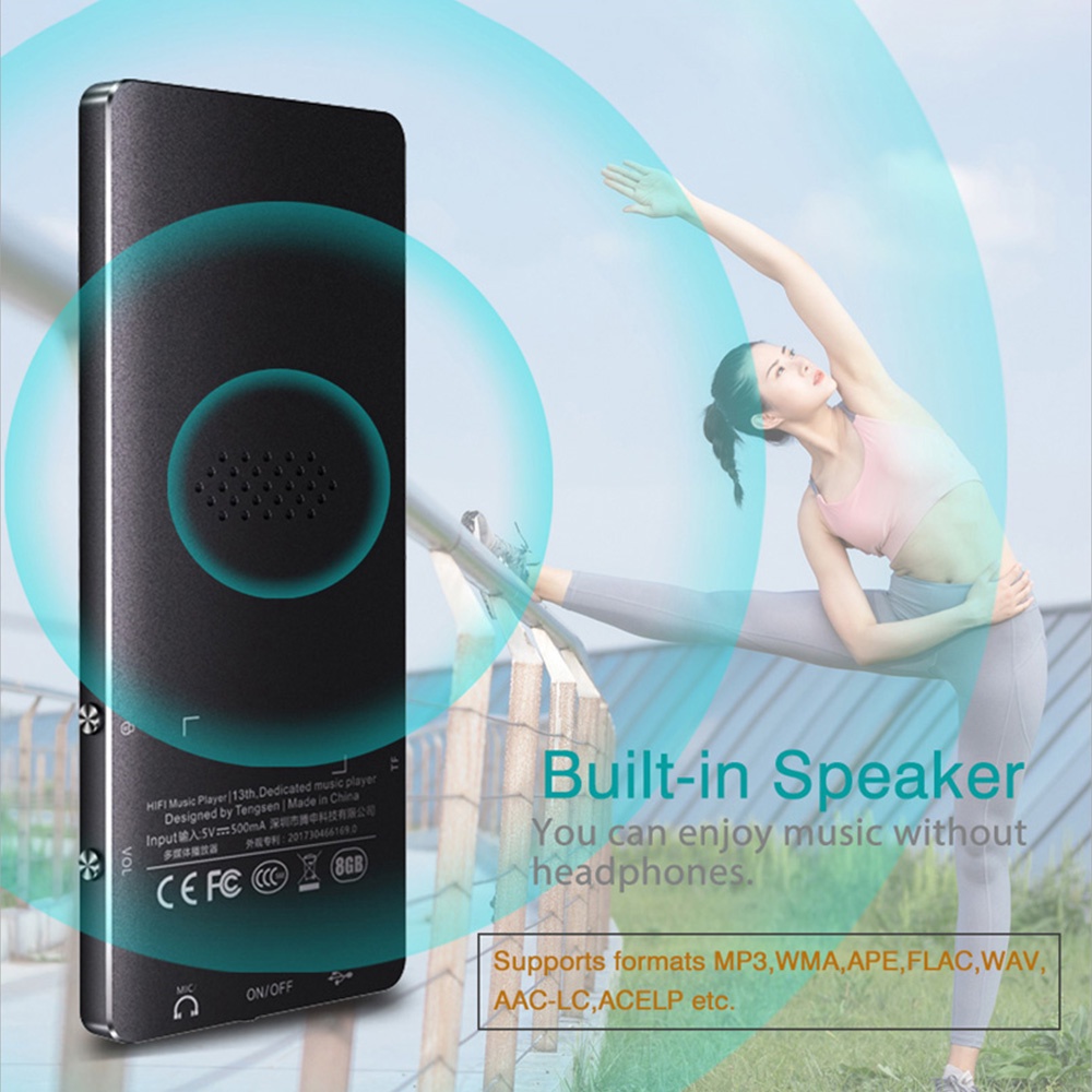 Máy nghe nhạc Mp3 VIRWIR màn hình cảm ứng bluetooth / thu âm / E-Book / FM Walkman hỗ trợ thẻ nhớ 4Gb 128GB TF