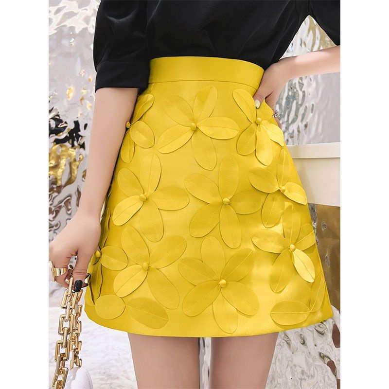 Chân váy nữ dáng A ngắn chất liệu Tafta 2 lớp hàng loại 1