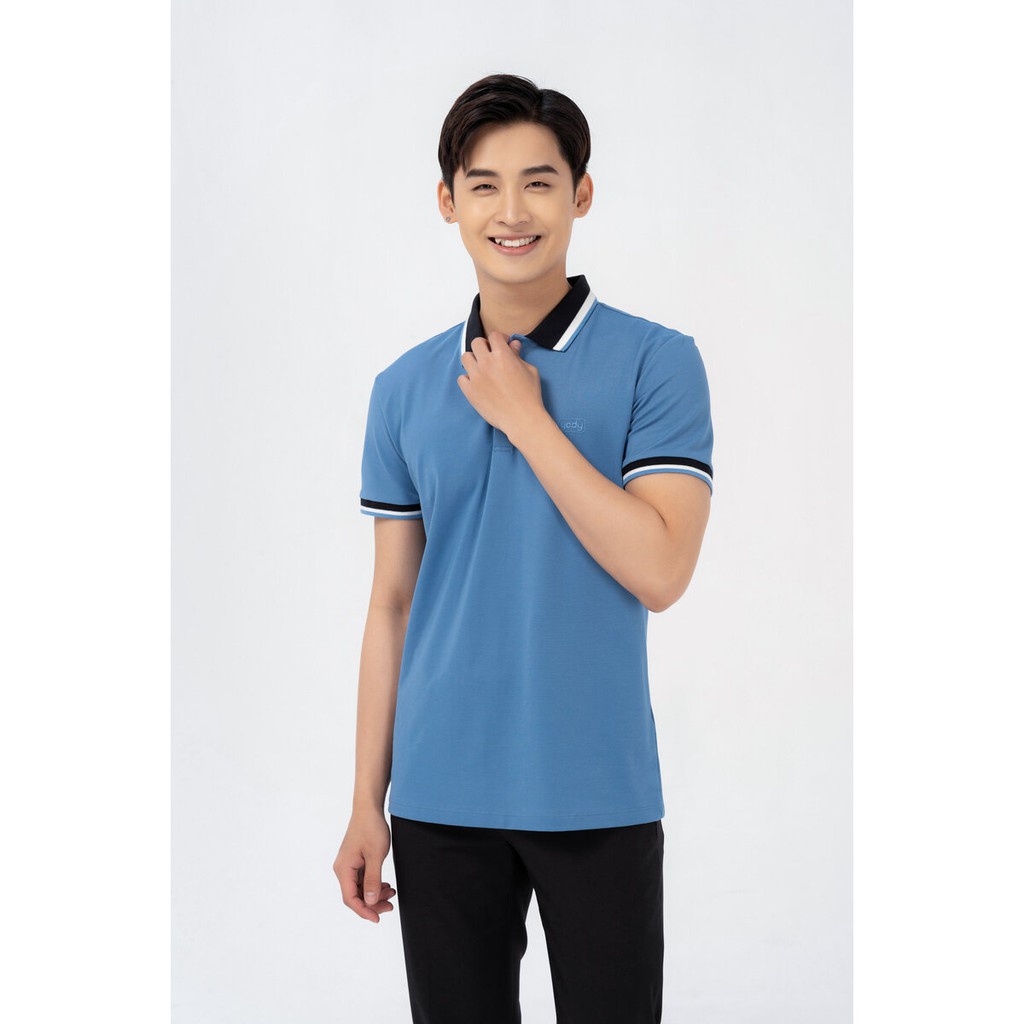Áo Polo Nam Pique Mắt Chim Phối Kẻ YODY Kiểu Dáng Trẻ Trung Thoáng Mát APM3639