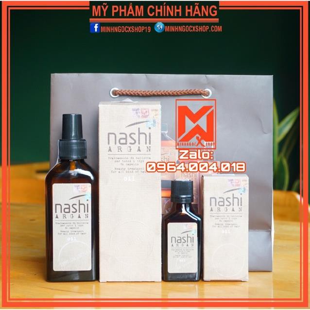 ✅[RẺ VÔ ĐỊCH] TINH DẦU DƯỠN TÓC NASHI ARGAN OIL 30-100ML CHÍNH HÃNG