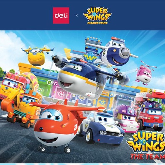 Bút chì màu học sinh Deli - Superwings - EC00800/EC00810/EC00820/EC00830