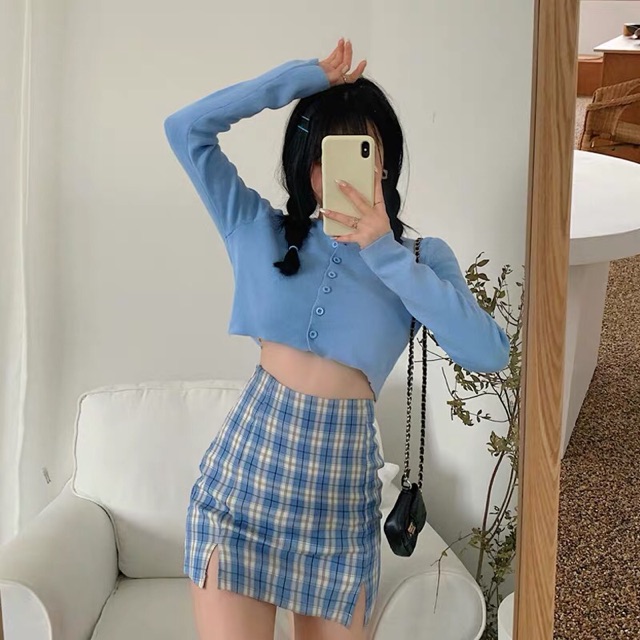 Chân váy kẻ caro Ulzzang 7 màu | BigBuy360 - bigbuy360.vn