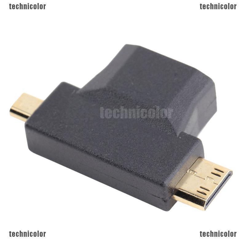Dây Cáp Chuyển Đổi 3 Trong 1 Micro male Mini HDMI male Sang HDMI Female