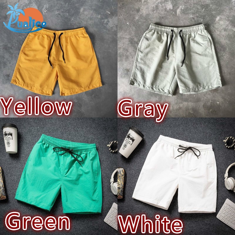 Quần ngắn màu kẹo phong cách thời trang mùa hè Hồng Kông dành cho nam