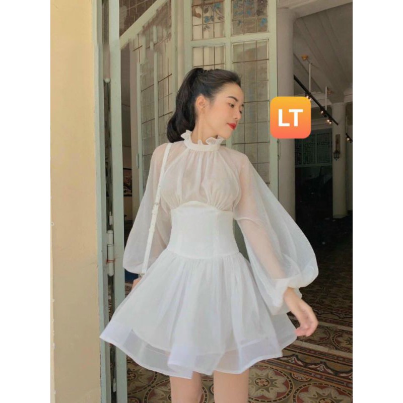 💥ĐẦM THIẾT KẾ TAY PHỒNG TƠ KIẾNG CỰC XINH💥