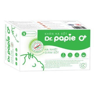 Khăn lau hạ sốt Dr.Papie 0+ (cho trẻ sơ sinh)
