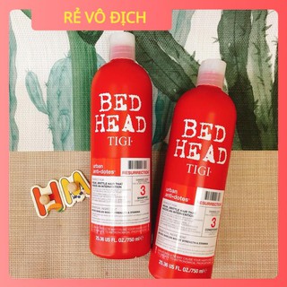 [CHÍNH HÃNG] Bộ Dầu gội + xả Tigi Bed Head phục hồi 3 cấp độ 750ml