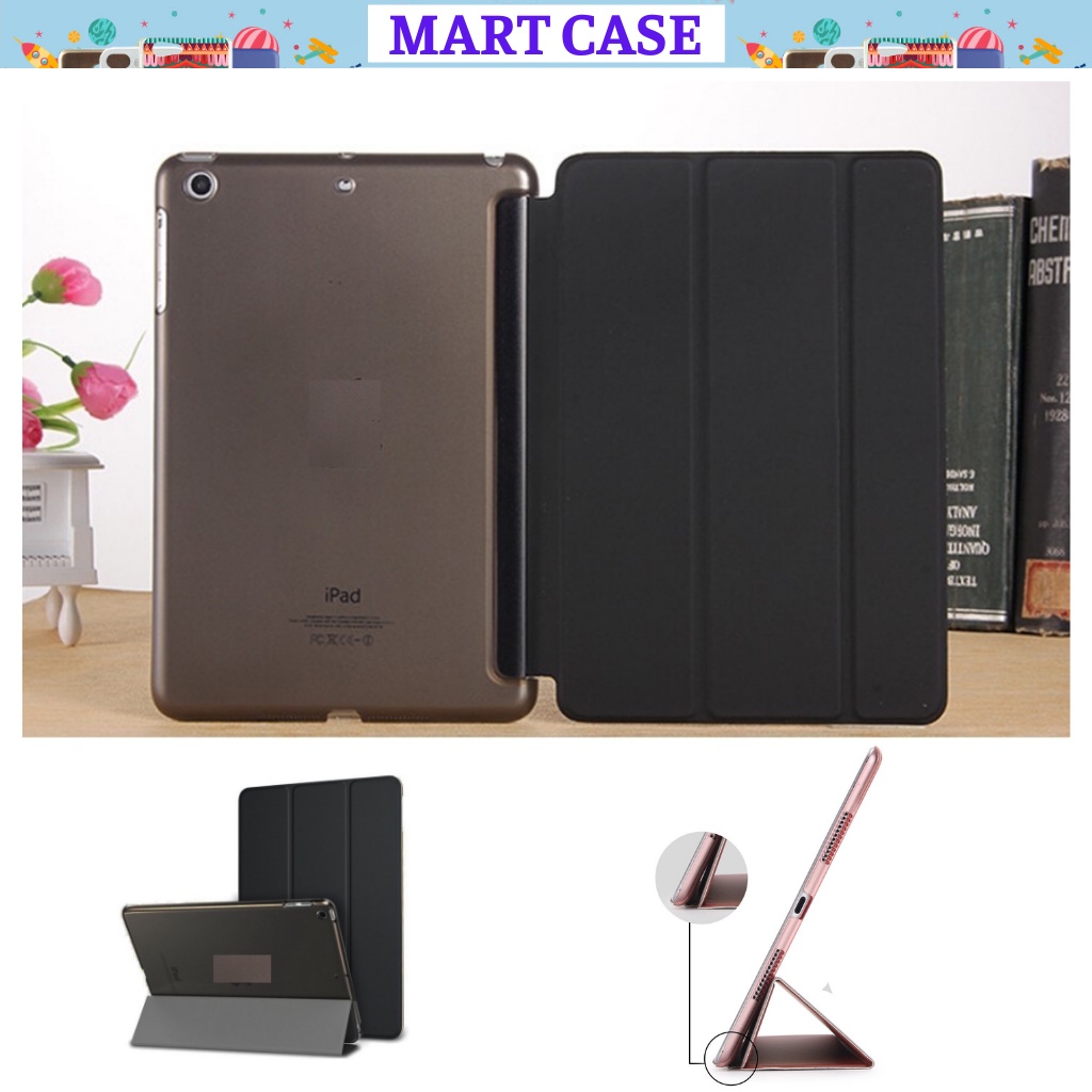 Ốp ipad 3 mảnh cứng nhiều màu ipad Gen 5/6/7/8/9/Air 1/2/3/Pro 11/9.7/10.5...MART CASE