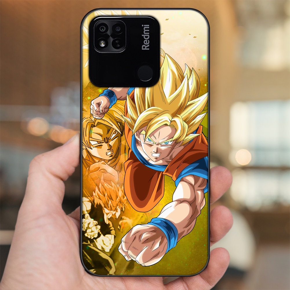 Ốp lưng Xiaomi Redmi 10A viền đen in hình Goku Dragon Ball