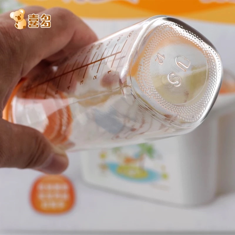 Bình Sữa Thuỷ Tinh Cổ Rộng Cho Bé 150ml 200ml chế biến từ thủy tinh trung tính, nhẹ chất liệu cao cấp