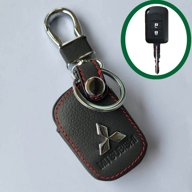 Vỏ bảo vệ chìa khóa xe hơi bằng da cho Mitsubishi Attrage Triton Mirage Montero