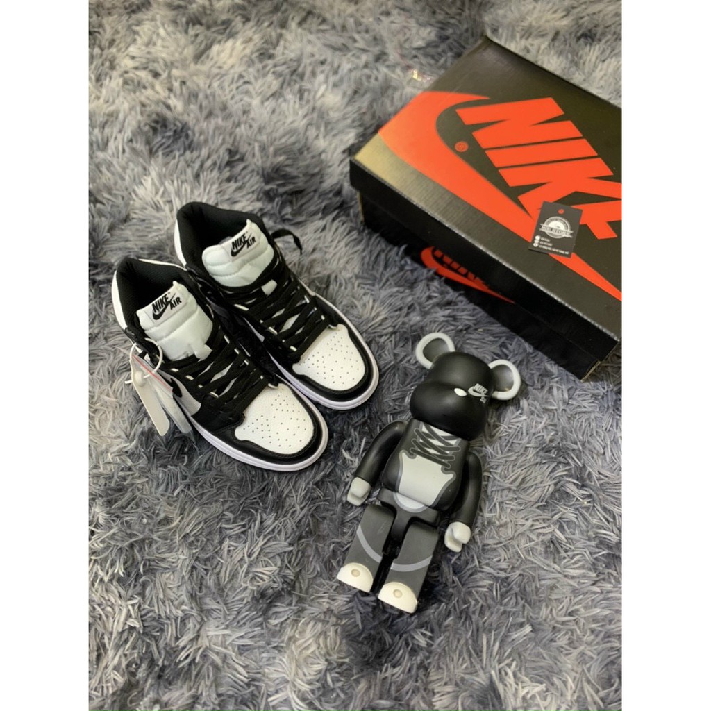 [Hot Trend - Giảm Giá] Giày Thể Thao Sneakers Nam Nữ Cổ Cao,Giày jd đen trắng cao cổ,𝐍𝐈𝐊𝐄 AIR JORDAN 1 Panda hàng ch