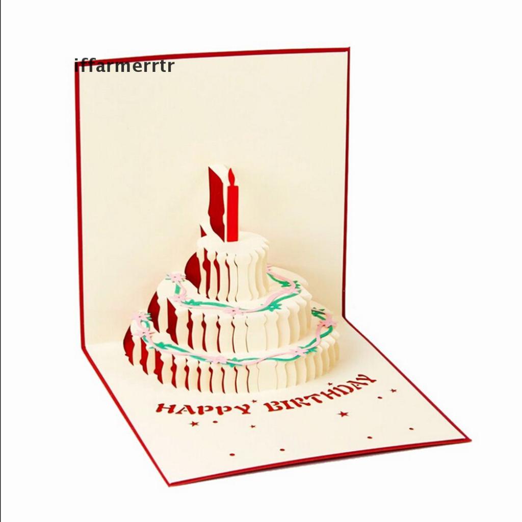 {iffarmerrtr} 3D Pop Up Greeting Card Handmade Happy Birthday Easter Valentines Day Thank You hye