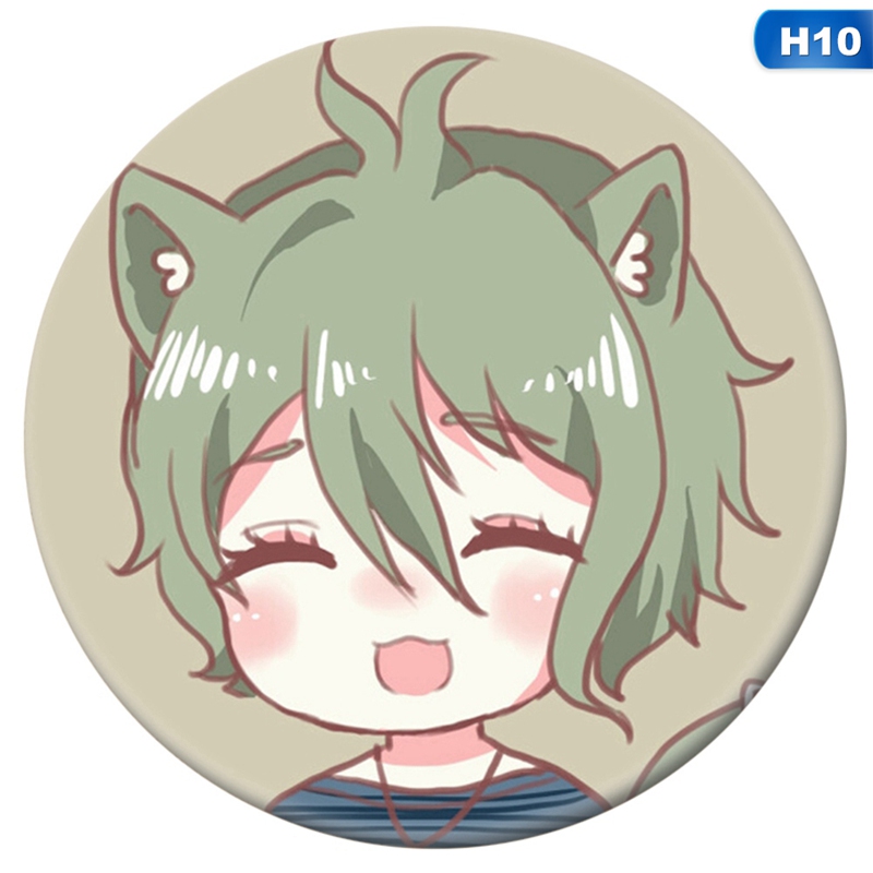 flowersqueen Danganronpa Cosplay Badge Pin Button Brooch Q Version Brooches Unisex Fashion Accessories