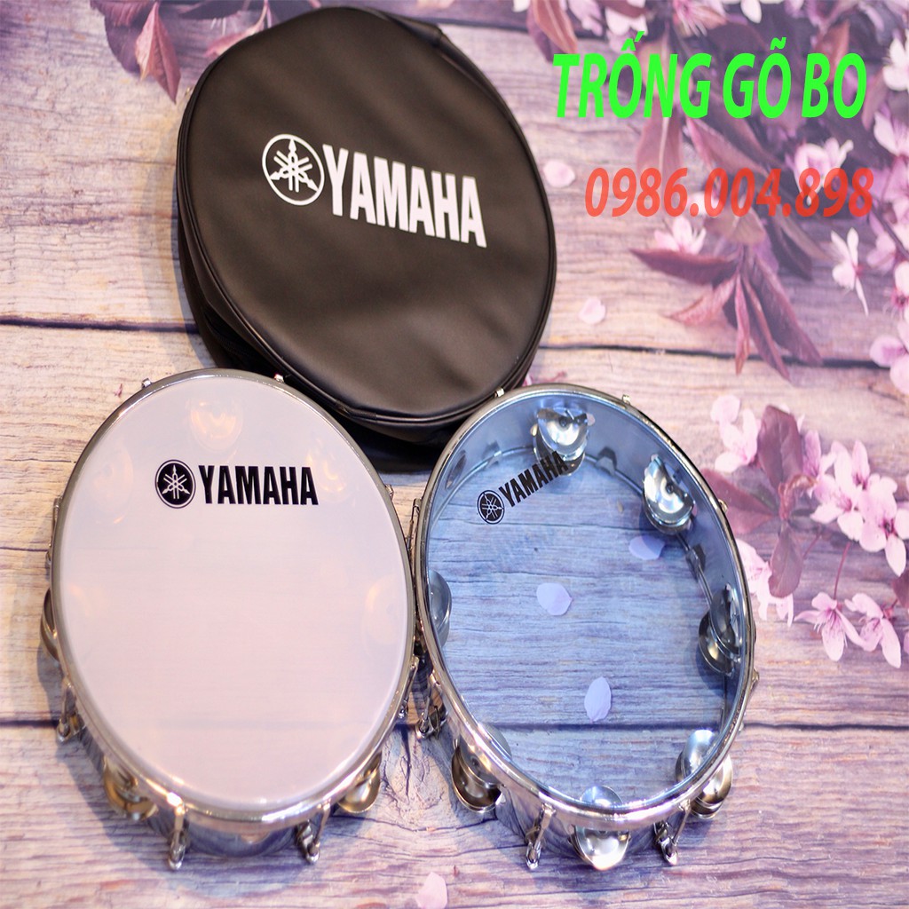 Trống Lắc Tay Lục Lạc Gõ Bo Inox Tambourine