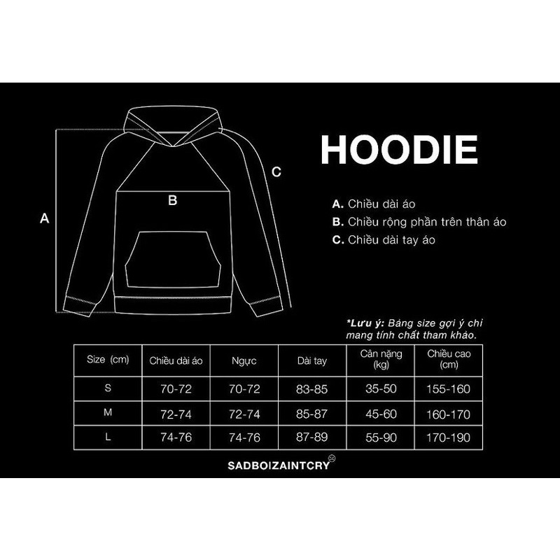 Áo hoodie SADBOIZ SADDINO BLACK/SADBOIZAINTCRY | BigBuy360 - bigbuy360.vn