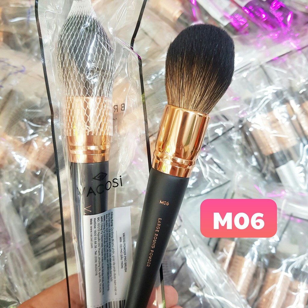 Cọ Phủ Phấn Đầu Tròn Tán Xòe Vacosi Powder Pro Brush M06