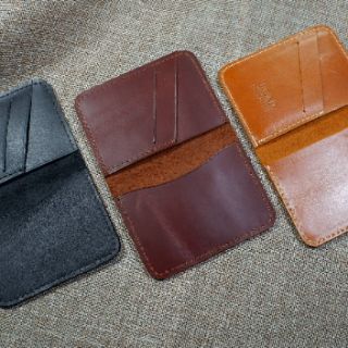 Ví mini da bò Slim siêu mini siêu gọn Handmade