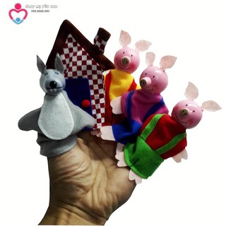 Rối ngón tay kể chuyện 3 CHÚ HEO CON - Three litter pig - Chuyện kể bé nghe