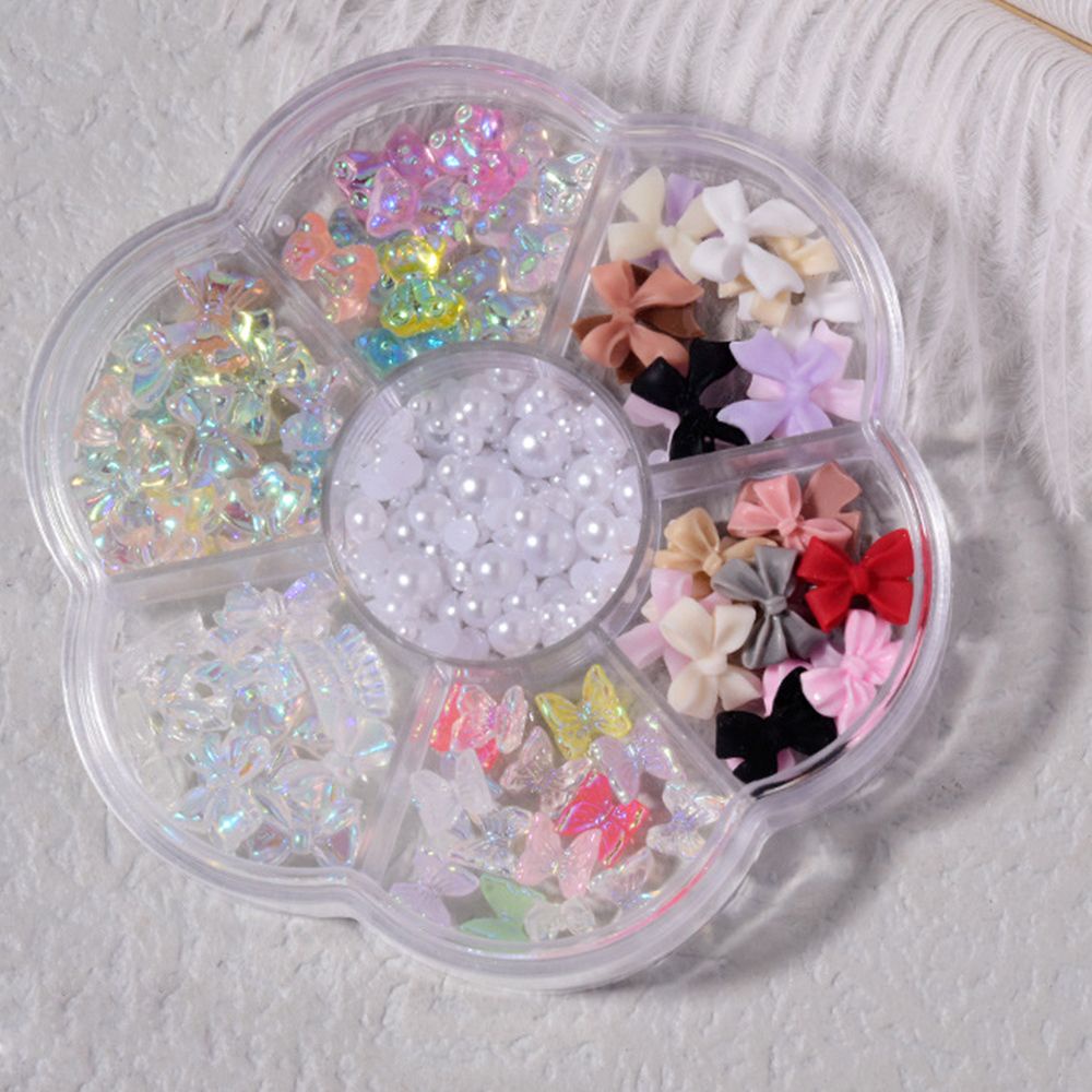 [Hàng mới về] Hạt phụ kiện trang trí móng tay 3d hình kẹo mút/bướm/gấu nhiều kiểu đáng yêu