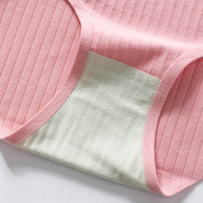 Quần lót nữ organic cotton Kately gân tăm, thấm hút tốt, siêu thoáng khí, màu trơn basic QL005 | BigBuy360 - bigbuy360.vn