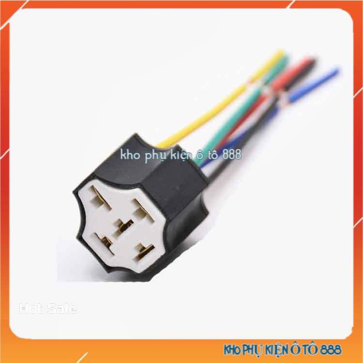 Đế Giắc Cắm Rơ Le 4 Chân 5 Chân Chịu Nhiệt Độ Cao Màu Đen Đế Sứ