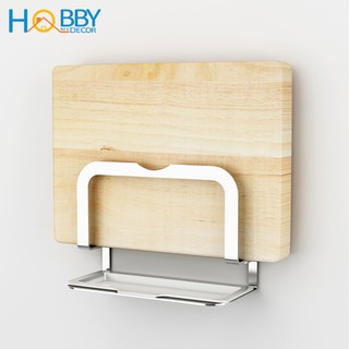 Kệ treo thớt nắp vung HOBBY Home Decor TT2 Inox 304 dán tường gạch men - có sẵn keo dán và không khoan