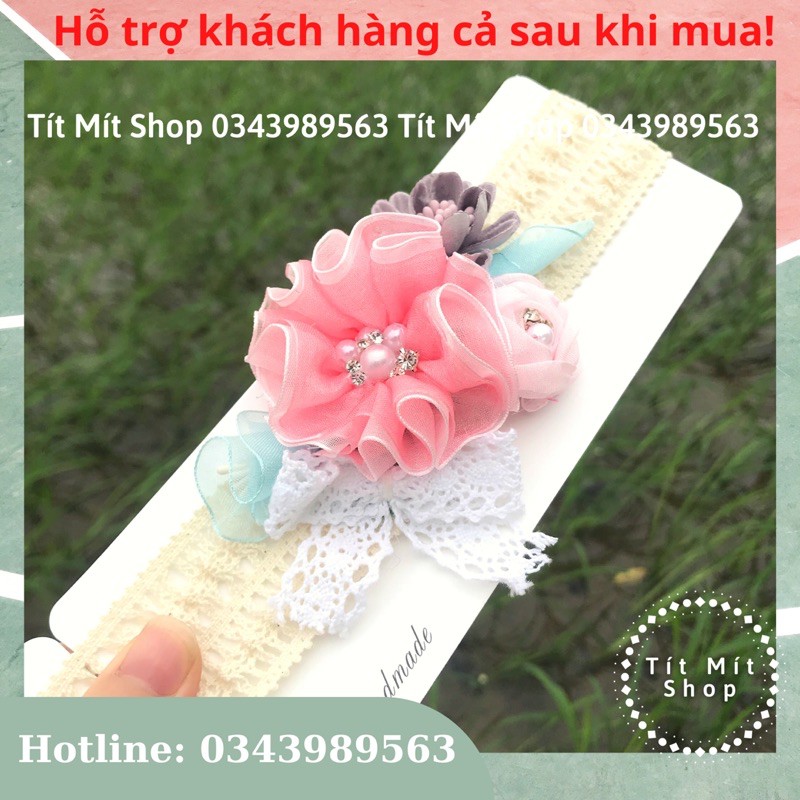 Băng đô cài tóc cho bé gái handmade độc đáo dễ thương