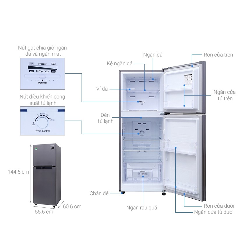 RT19M300BGS - Tủ lạnh Samsung Inverter 208 lít RT19M300BGS/SV