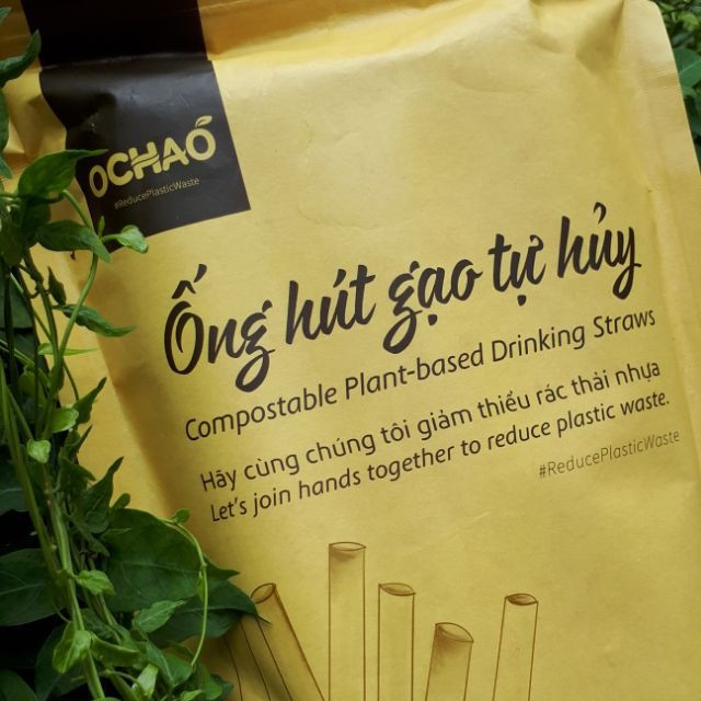Ống Hút Gạo Tự Hủy Ochao Gói 500g (size hút trân châu / size thường)