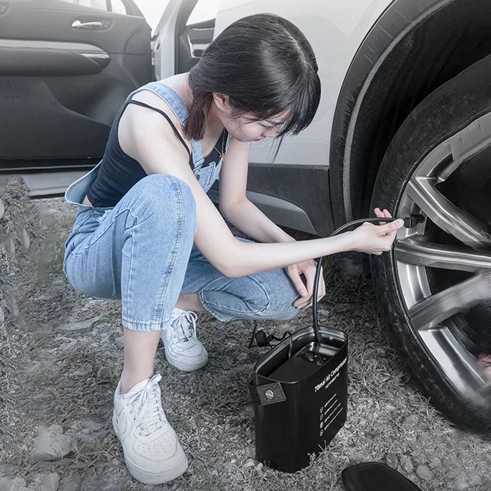 Máy bơm lốp xe ô tô mini tự động Xiaomi 70mai Air Compressor Midrive TP01 - Bảo hành 6 tháng - Shop Điện Máy Center
