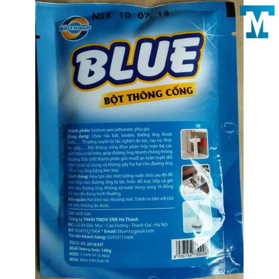 Bột thông cống Blue công nghệ Hàn Quốc - MITUHOME - Giúp bạn xóa bỏ sự lo lắng tắc đường ống cống, tắc bể phốt kunkun