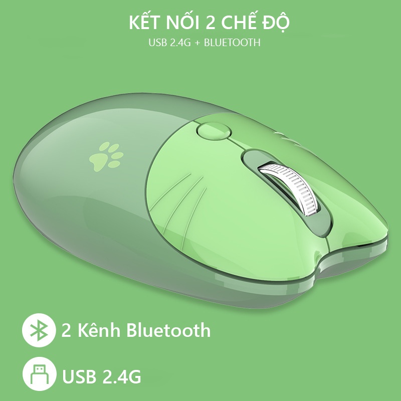 Chuột không dây 2 chế độ 2.4GHz &amp; Bluetooth M3DM chính hãng