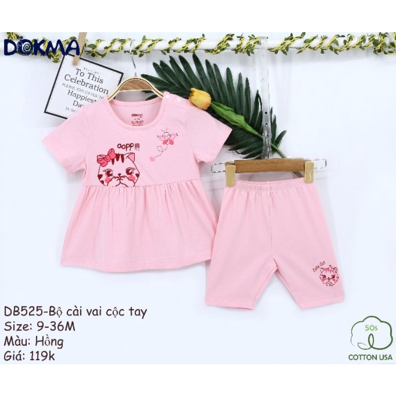 dokma bộ áo váy bé gái
