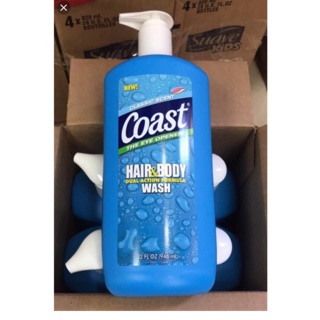 Sữa tắm gội coast hair & body wash 2 in 1 dành cho nam – 532ml
