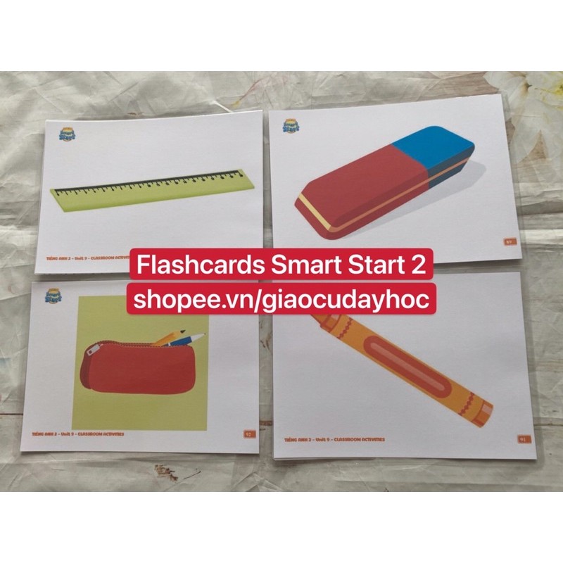 Flashcard Tiếng Anh Lớp 2- Smart Start 2 mới nhất bộ giáo dục - ép plastics siêu đẹp